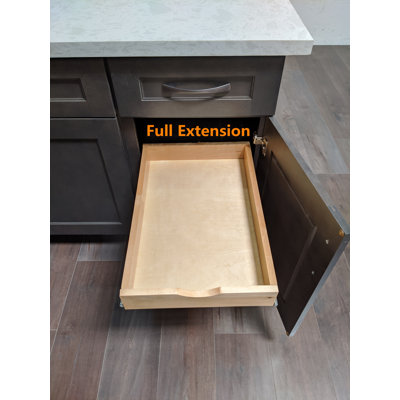 Daiona Solid Wood Pull-Out Drawer Box – 21" Deep Cabinet Organizer in Multiple Widths Out Tray with Brackets