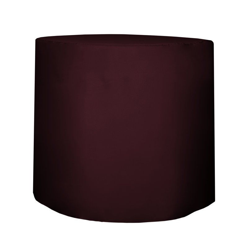 Javin Solid Color Round Tablecloth, Burgundy Red, 2