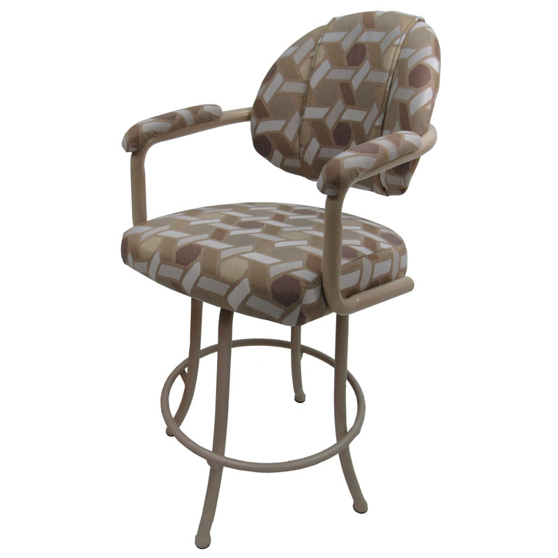 Vickky Swivel Upholstered Counter Stool with Metal Frame, Counter Stool (26" Seat Height)
