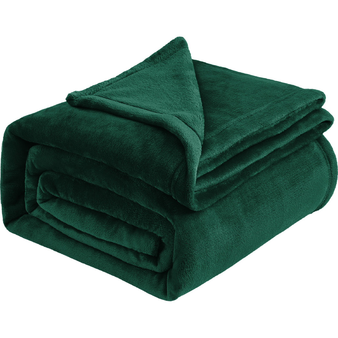 Aspire Homeware Ultra-Soft Hotel Quality Reversible Plain Weave Fleece Throw Blanket