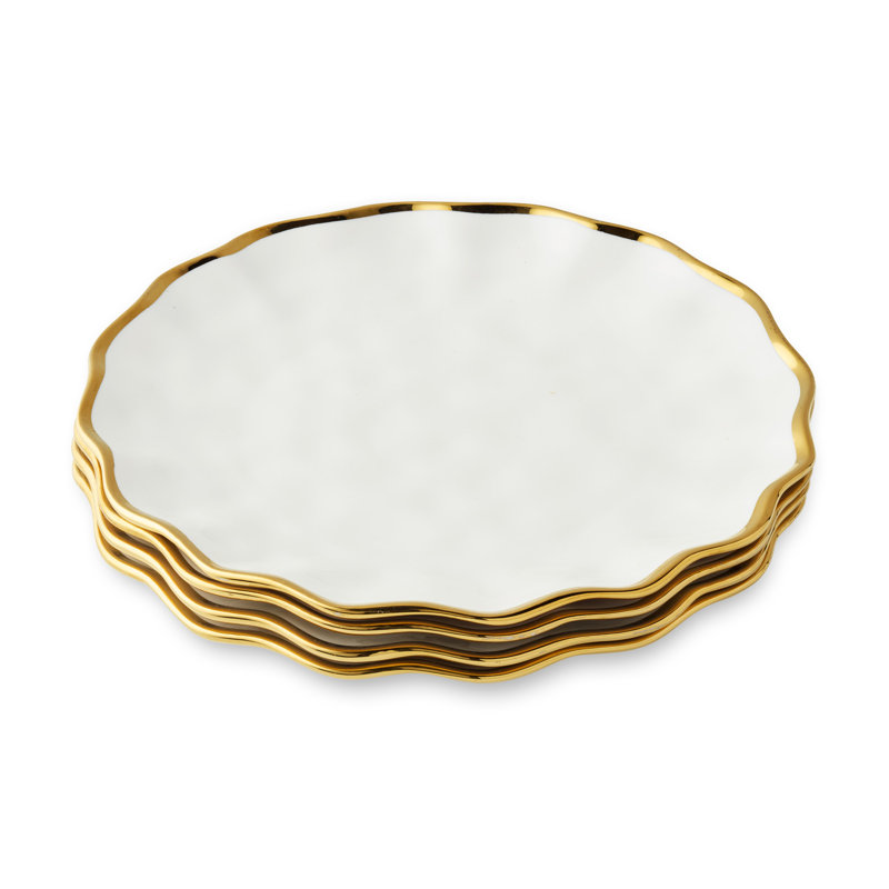 Ensemble de 4 assiettes 11 "Regency Gold