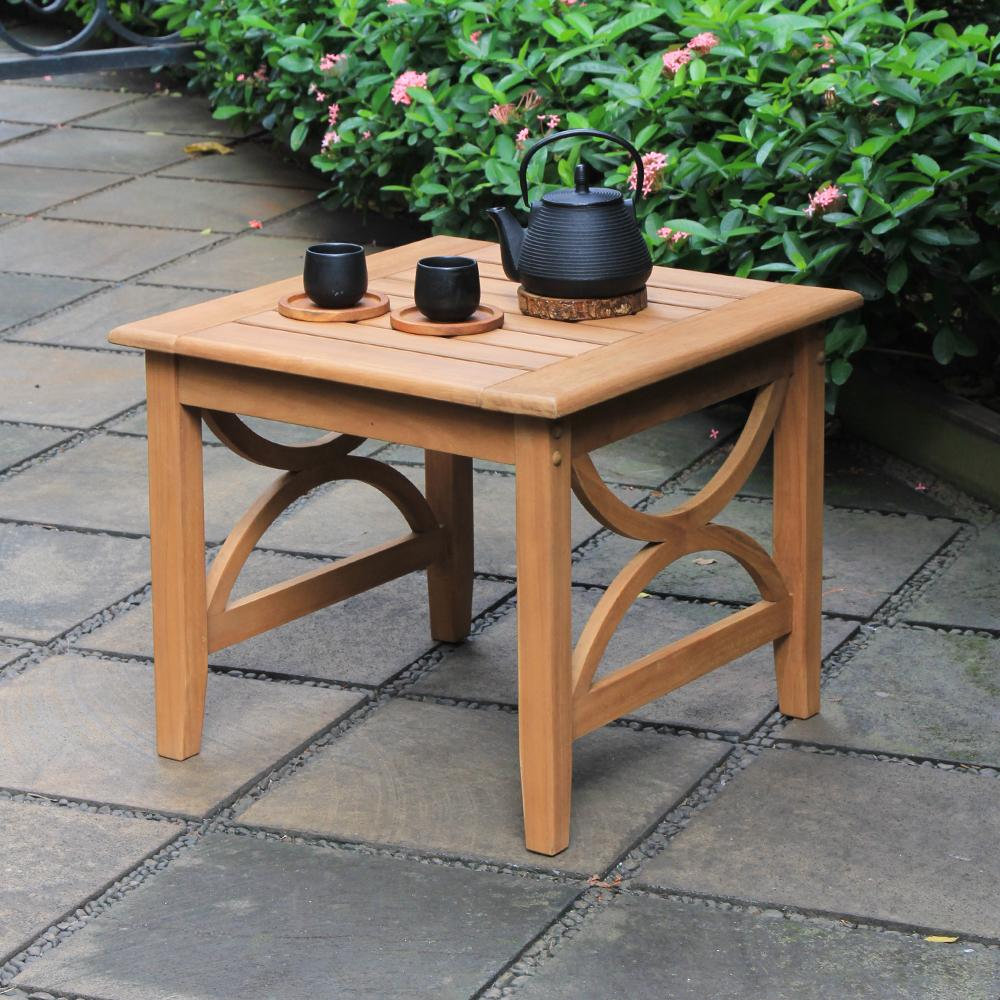 Brunswick Teak 2 - Person Patio Conversation Set with Cushions, Navy Performance