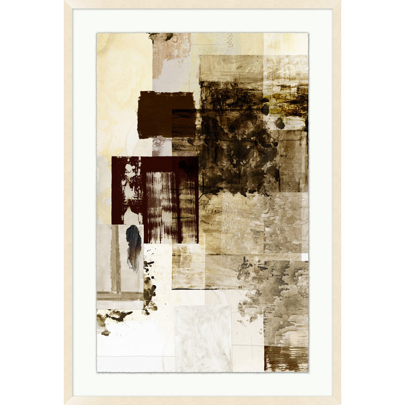 Collage of sépia 1 par Lilian August - Peinture encadrée sur papier