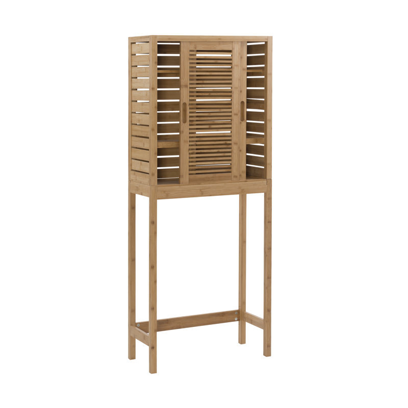 Rangement au-dessus de la toilette en bois de bambou massif Ayden