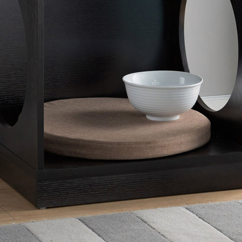 Table de bout ronde avec tapis amovible
