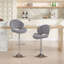 Ensemble de 2 chaises de salle à manger, tabourets de bar - tabourets réglables avec dossier et repose-pieds, chaises de bar à hauteur de comptoir-1273873980