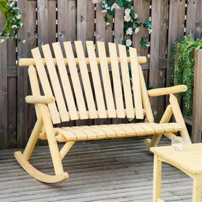 Chaise berçante en bois Doraly