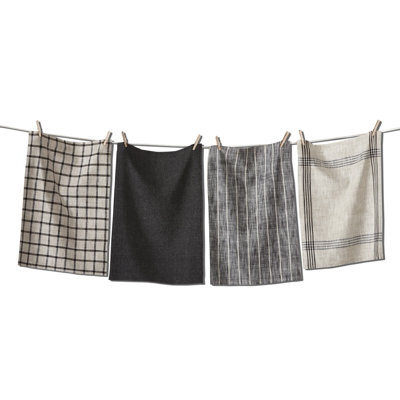 Canyon Woven Dishtowel Set/4 Black Multi