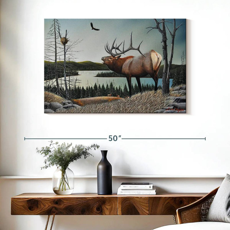 Brampt Bugling Elk, 26" H x 39" W
