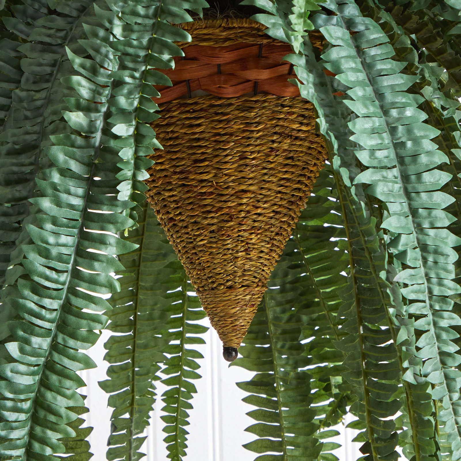Hanging 50'' Faux Fern Plant in Planter