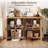  Sideboard Buffet Cabinet With 4 Doors and Adjustable Shelves