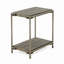 Corbeta 3-Piece Metal Frame Wood Living Room Coffee Table And 2 Chairside Tables Set, Aged Graphite