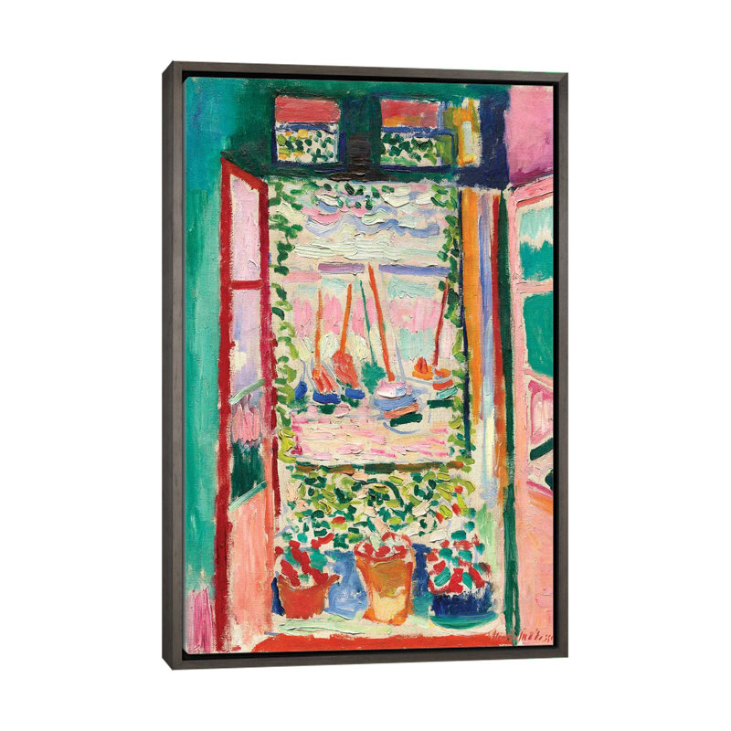 «Open Window at Collioure (1905)» par Henri Matisse - reproduction d'art, H 26 po x l 18 po x 1,5 po
