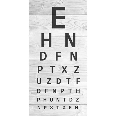 " Wooden Eye Chart "