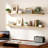 Floating Shelves For Wall Decor And Storage, Set Of 6 Wooden Wall Mounted Shelves For Living Room, Bedroom, Bathroom, Kitchen, Picture Ledge Shelves With Elegant Design-1519982742