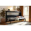Lit escamotable simple pliant latéral simple avec motif imprimé tendance, éclairage DEL sous le lit et prise USB intégrée - conception peu encombrante-2078189523
