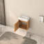 Meuble-lavabo mural de 16 po, bois massif, lavabo en résine blanche, structure, petite surface de conception réversible, installation rapide