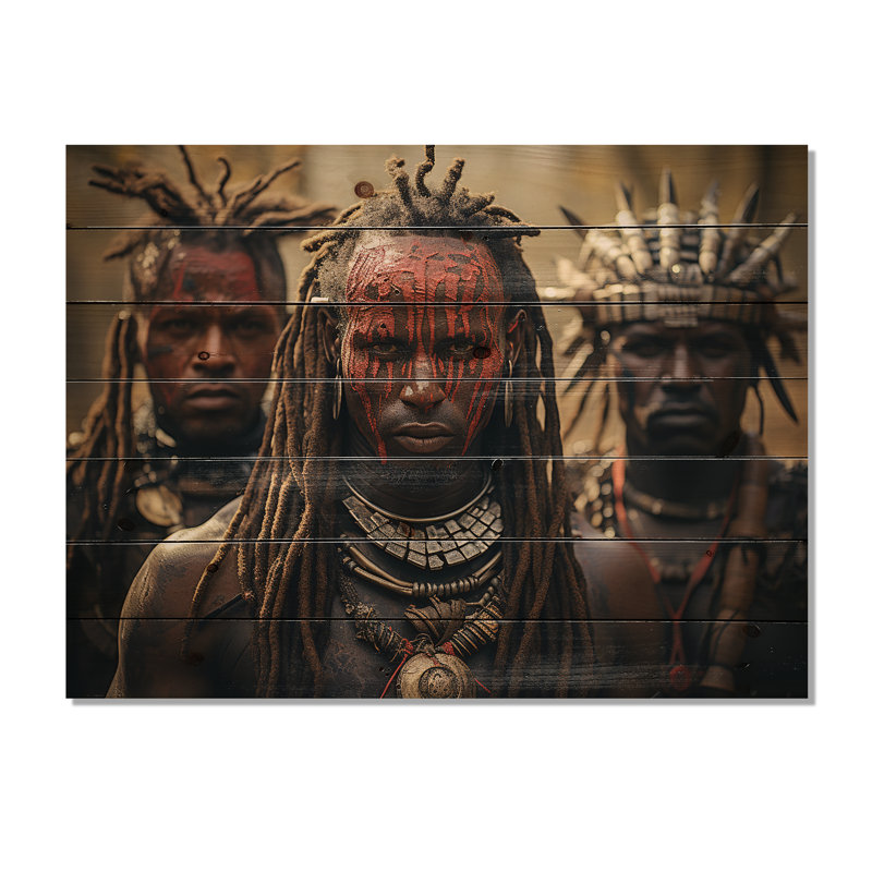 UKee - Personnages en bois sur bois de pin naturel, H 30 po x l 40 po