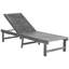Chaise longue inclinable simple en acacia avec coussins de 75,2 po de longueur Matheny-15844682