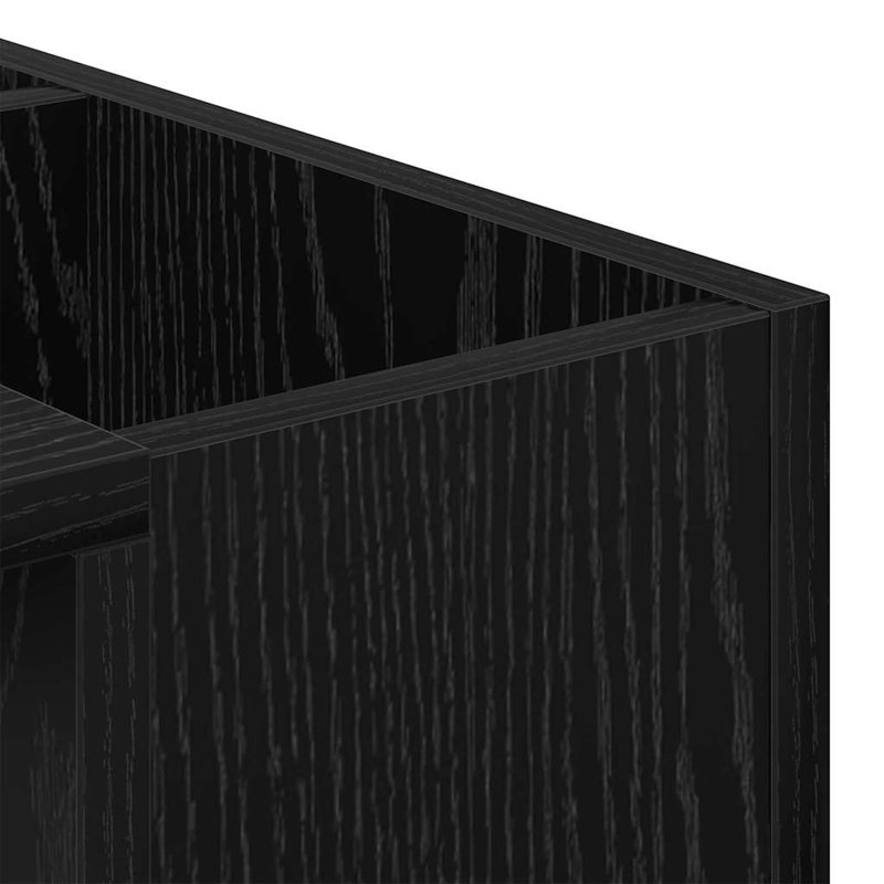 Coffee Table with Storage, Black Oak
