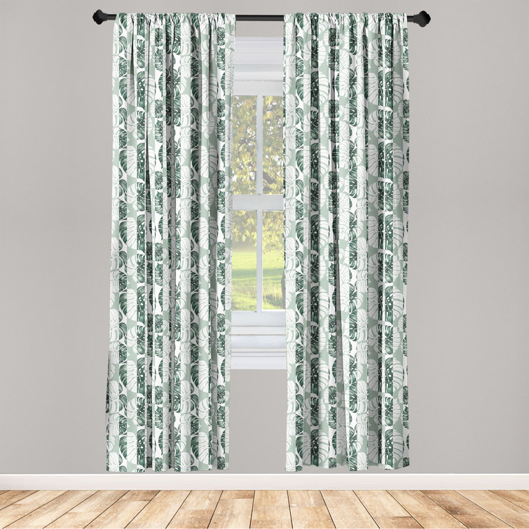 East Urban Home Beny Microfiber Semi-Sheer Curtain Pair | Wayfair