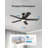 52 Inch Indoor Ceiling Fans With Lights And Remote Control, 6 Speeds Slient Reversible DC Motor, 3 Color Dimmable LED Light, Timer, 5 Blades-1095717380