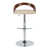 Cream Faux Leather/Walnut Wood