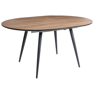 SENIAC Extendable Oval Metal Base Dining Table
