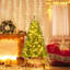 Arbre de Noël artificiel 5 pi avec 5 branches, 400 lumières DEL blanc chaud-687959123