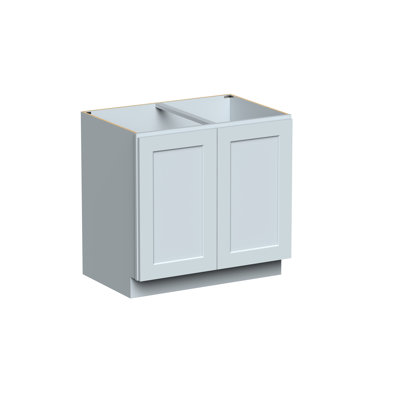 Armoire de base double pleine hauteur de style shaker DL Cabinetry (prête à assembler) l 30 po x H 34,5 po x P 24 po