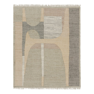 Rug & Kilim’S Flatweave Rug In Beige With Brown, Gray & Green Geometric Patterns