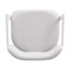 Ensemble de 2 chaises de salle à manger rembourrées, fauteuil en tissu avec assise beige et structure en métal blanc, capacité de poids de 265 lb