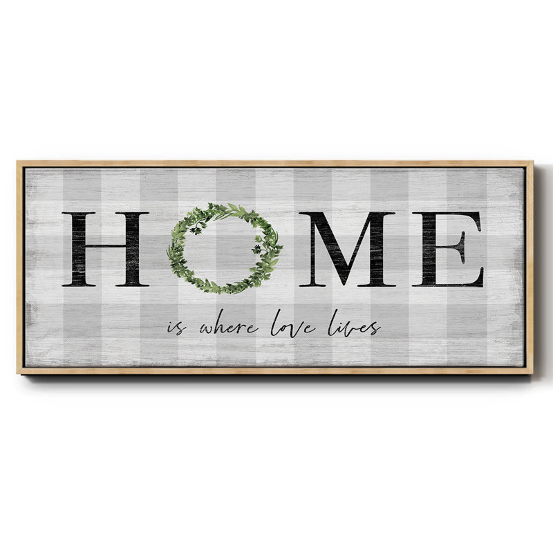 «Where Love Lives», toile encadrée, H 12 po x l 30 po