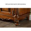 Buffet 47,24 "en bois d'hévéa massif brun avec 2 portes et 4 tiroirs-526065780