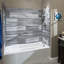 Panneaux de mur / dosseret en vinyle 23,2 po x 11,1 po Palisade en granit Hermitage (paquet de 10)-1433923265