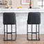 Ensemble de 2 tabourets de bar rembourrés modernes avec dossier capitonné, chaise à hauteur de comptoir avec structure en métal robuste, siège rembourré confortable pour la cuisine, le bar ou la salle à manger-2086021218