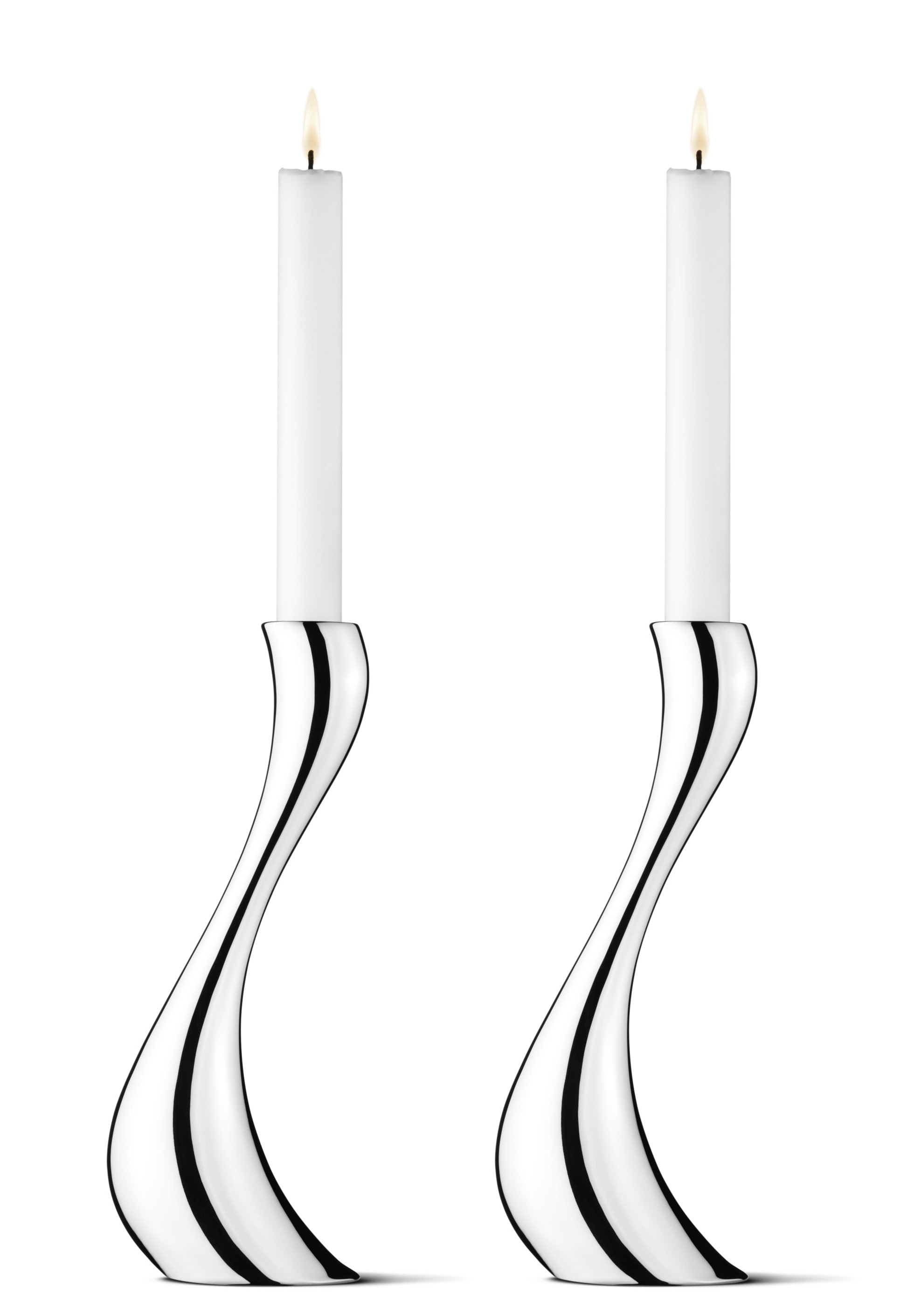 Georg Jensen Cobra Stainless Steel Candlestick Duo | Perigold