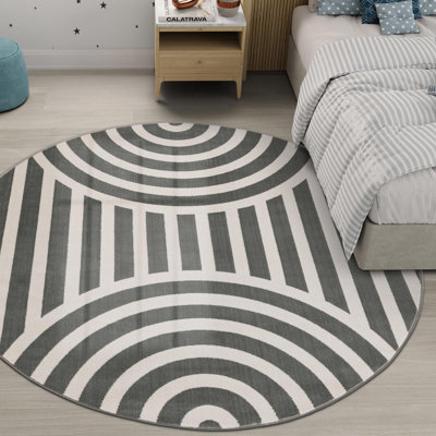 Unique Loom Lines Whimsy Kids Rug