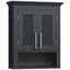 Bathroom Wall Cabinet Medicine Cabinet with Shelf, Black