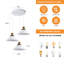 Vintage 3-Light White Iron Cone Pendant Ceiling Light