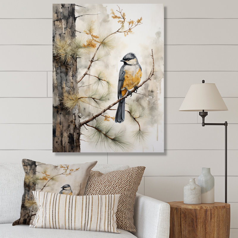 Forêt, gardiens du minimalisme I - animaux, impressions d'art mural, H 40 po x l 30 po x P 1,5 po, Toile tendue