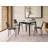 Modern Extendable Dining Table, White & Marble, 31.5 x 29.5 x 31.5 inches (Extended Width: 63.0 inches) | 100% Melamine Coated Particle Board, Plastic Legs, 220 lbs Bearing Capacity | Stylish and Functional for Dining Rooms-1330947183