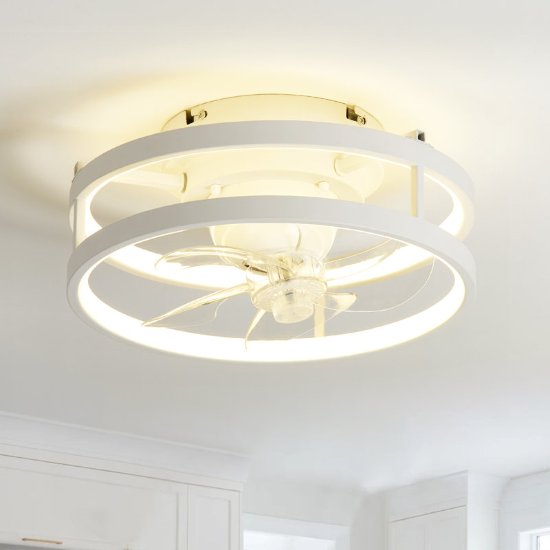 Ventilateur de plafond oscillant encastré à DEL de 13 po avec télécommande Gurley