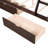 Platform Bunk Bed Twin-over-Full Sleeper with Under-Bed Storage Drawers, Solid Wood, Brown Finish