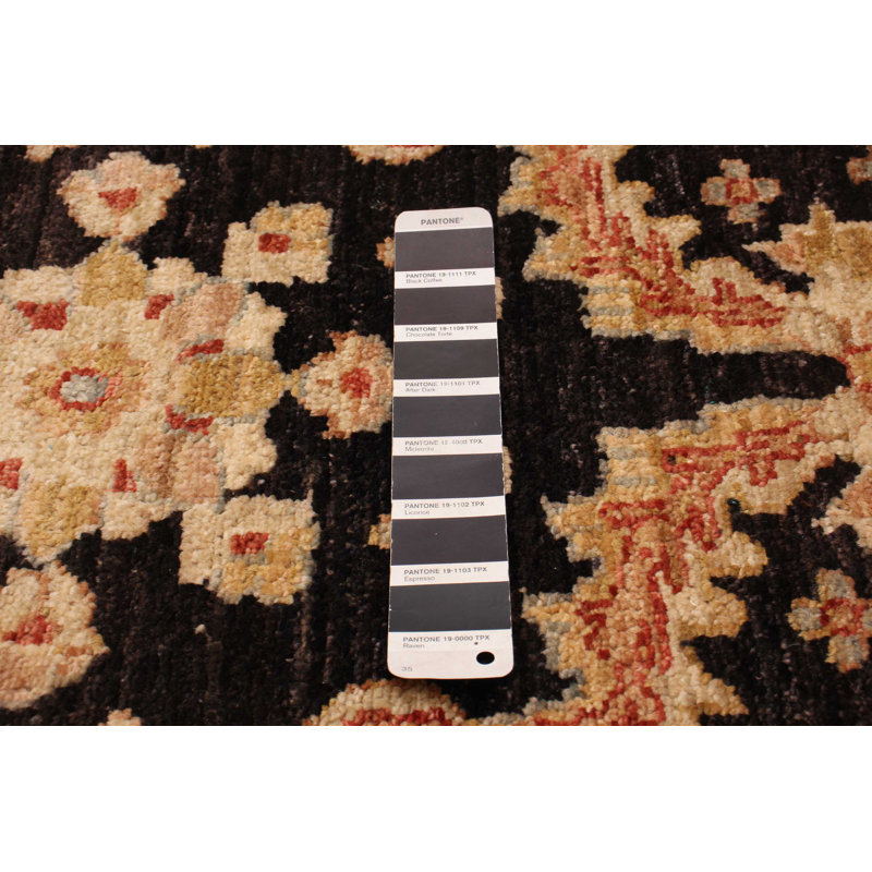 Tapis noir en laine nouvel âge 9 pi 10 po x 13 pi 5 po Kinzlee