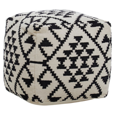Archippos 50cm Wide Square Geometric Pouf Ottoman