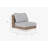Brown Wicker Outdoor Armless Chair Conversation Set, Pacific Fog Gray