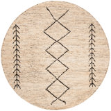 Bohemian Hand-Woven Ivory/Black Area Rug