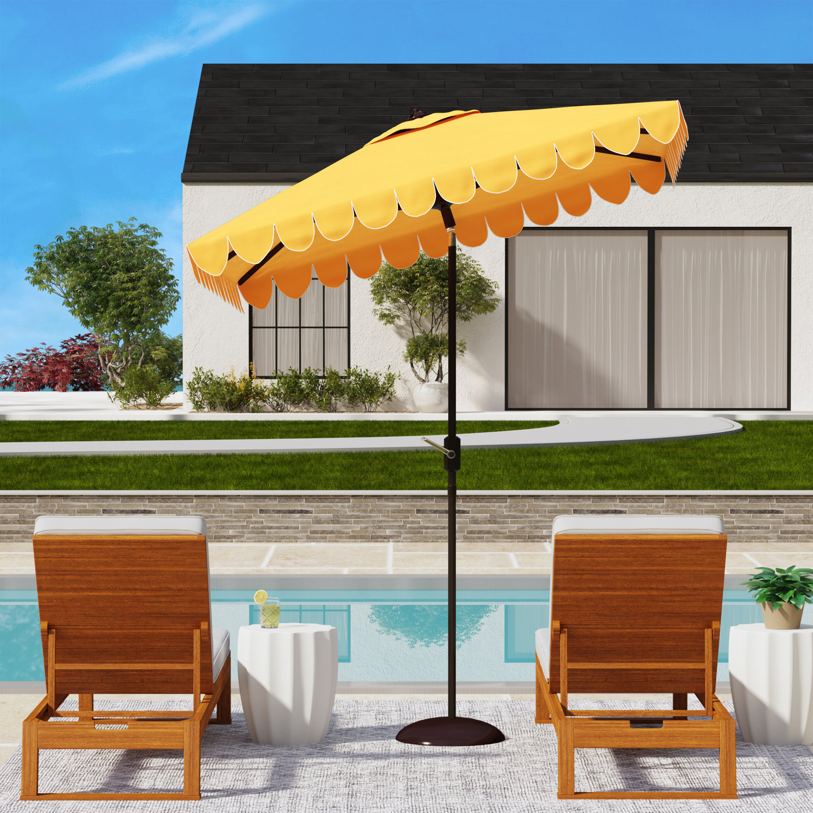 Teo 7.5' Umbrella, Yellow