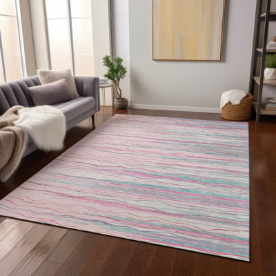 Tapis intérieur / extérieur rose Ayra 